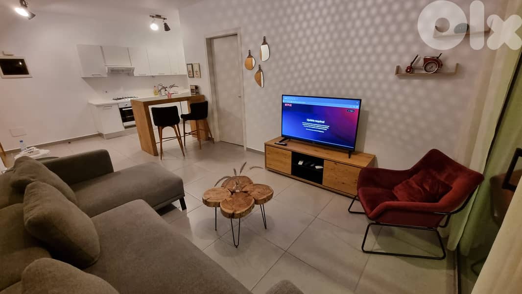 Fully Furnished 1BR Apartement w/ private beach access in Fidar Byblos 0