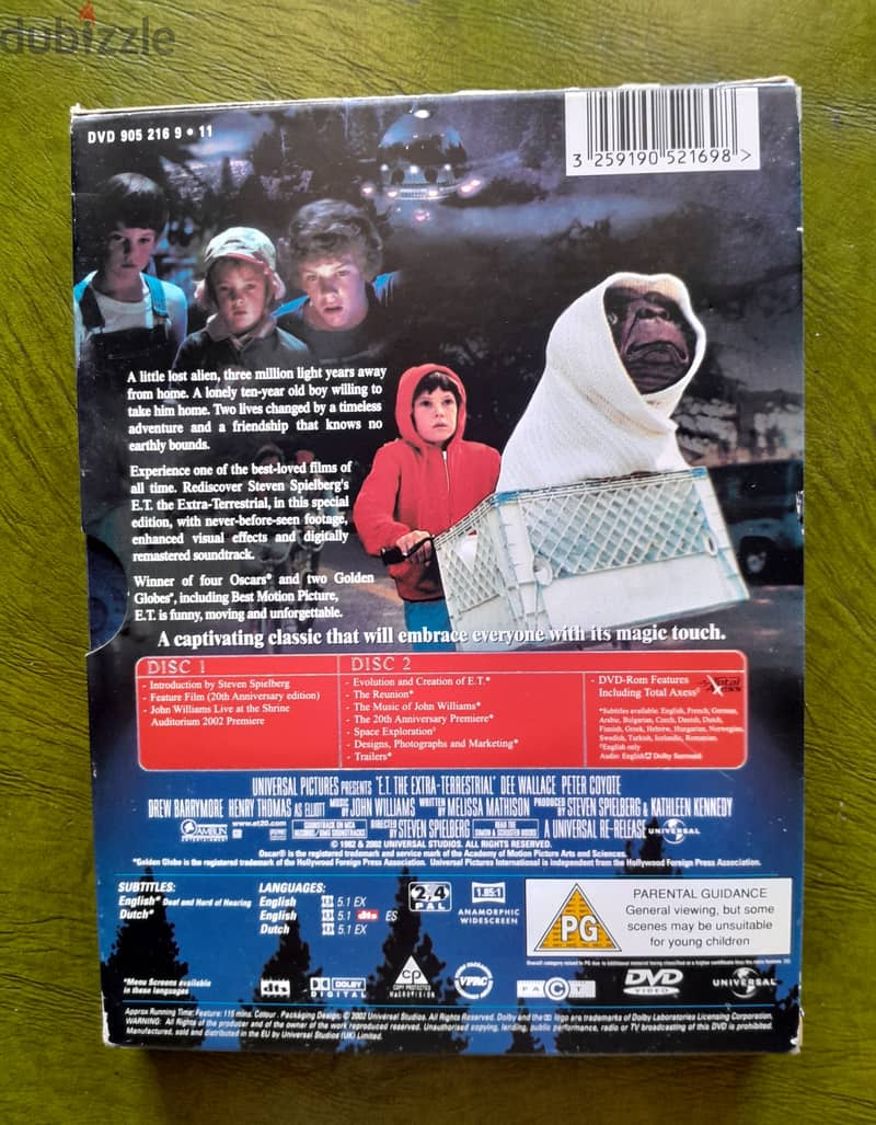 ET The Extra-Terrestrial Special Edt. Remastered/Unseen Footage 2dvd 1