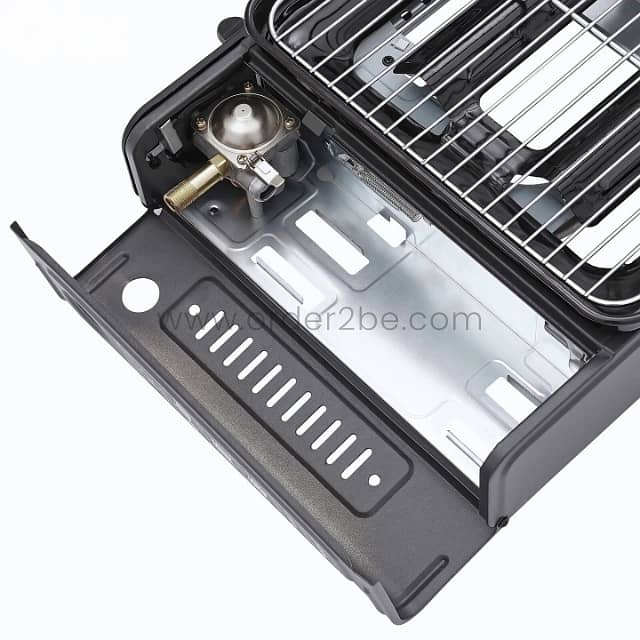 Portable Camping Grill Stove – Dual Flame, Carry Case & Drip Tray 8