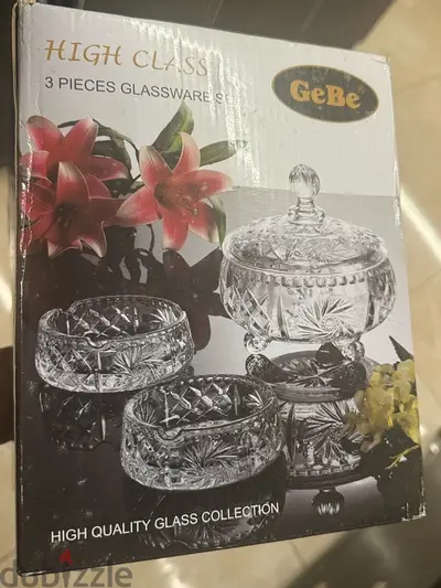 home decoration, glasses and crystal set