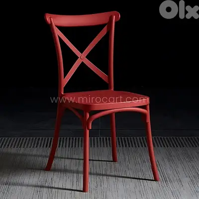 Minimalist Cross-Back Dining Chair – Stackable & Ultra-Durable (120kg)