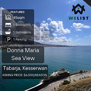 45sqm Apartment for rent in Donna Maria - Tabarja REF: MA25ACT456000R
