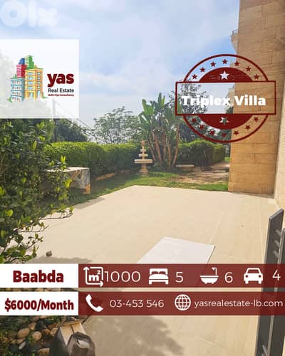 Baabda/Brazilia 1000m2 | Triplex Villa| 400m2 Terrace/Garden | lux |PA