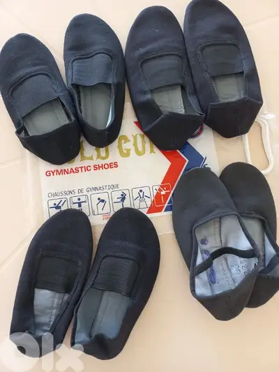 Black Mesh Gymnastics Shoes for Boys & Girls