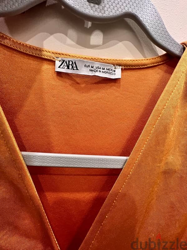 zara mustard color dress 4
