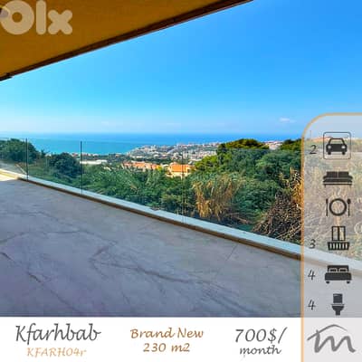 Kfarehbab | Brand New 210m² Apartment | 3 Balconies | Panoramic View Kfarehbab | Brand New 210m² Apartment | 3 Balconies | Panoramic View