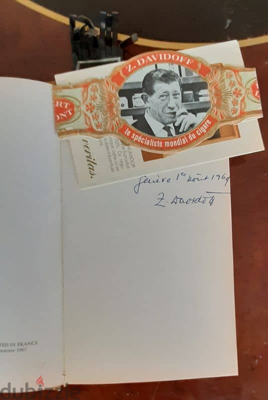 Signed cigar book by Zino Davidoff 1969 1