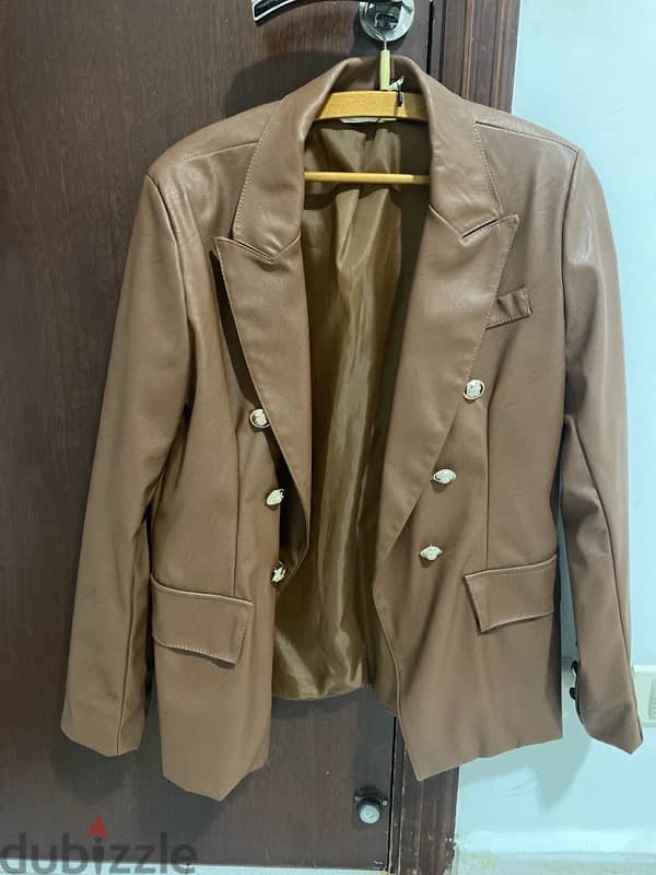 brown leather jacket 0