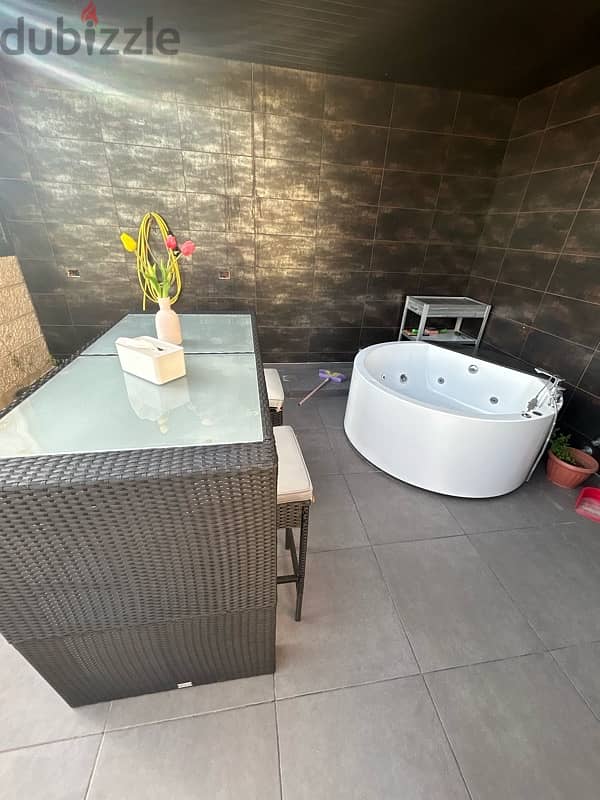 5 Piece Garden Bar Set with cushions 1