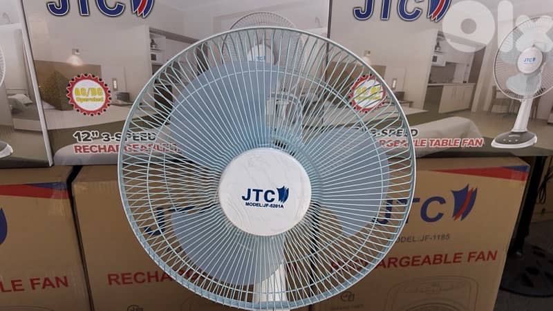 JTC 12” Rechargeable Table Fan 4