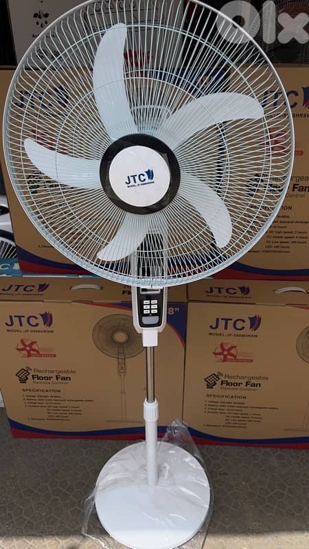 JTC 18” Double Battery Rechargeable Fan 0