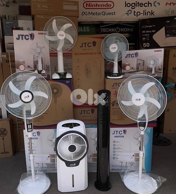 JTC 18” Double Battery Rechargeable Fan 1