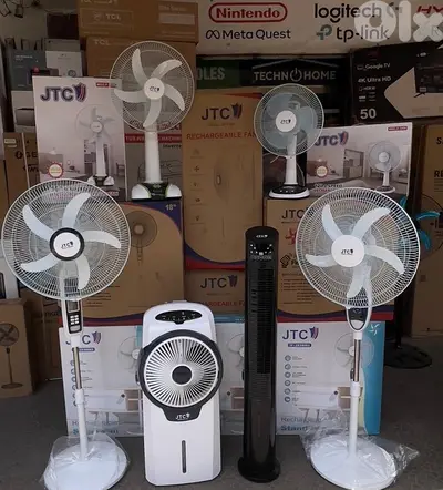 JTC Rechargeable Stand Fans starting 60$