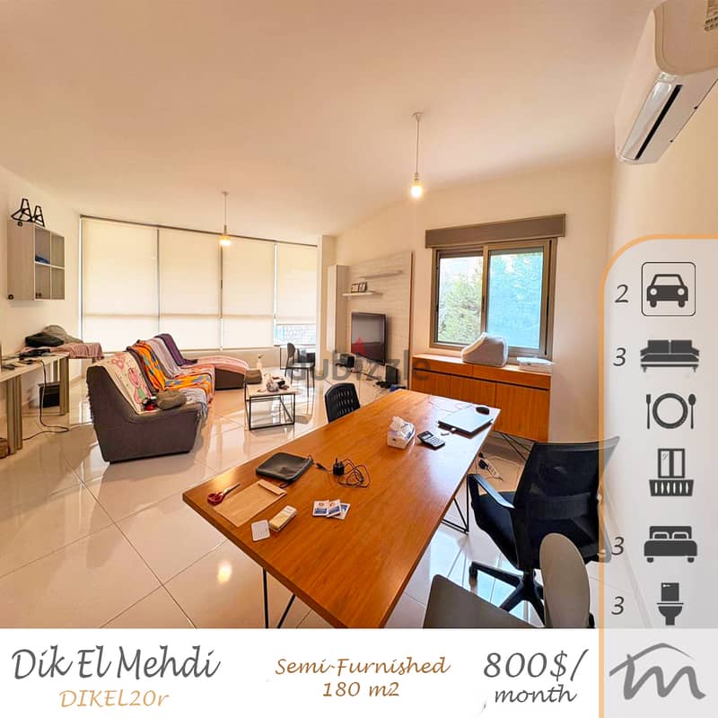Dik El Mehdi | UNFURNISHED 180m² | 1 Apartment / Floor | Class A BLDG 0