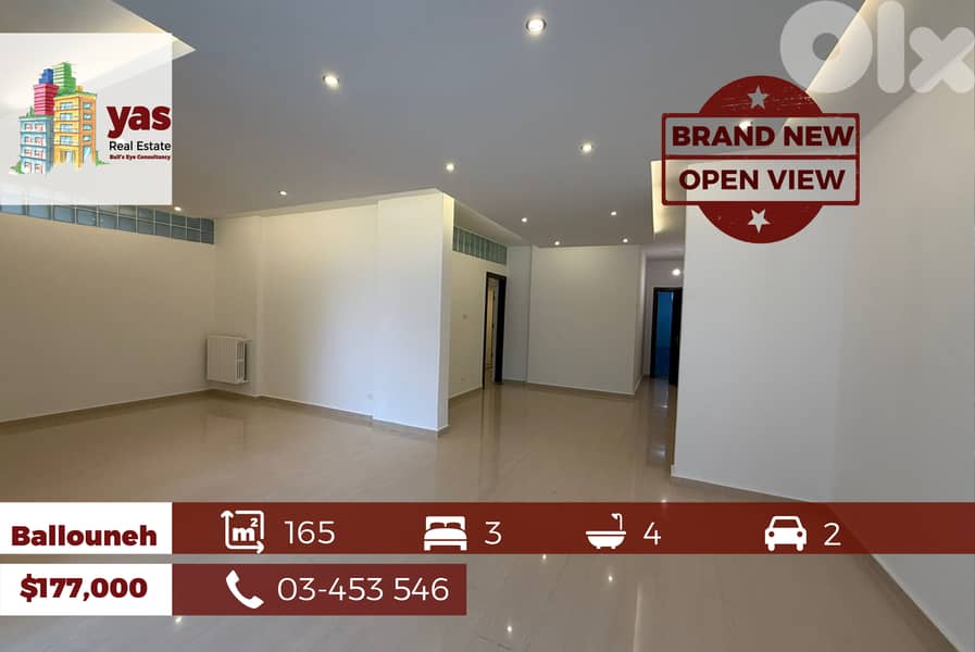 Ballouneh 165m2 | Luxury | Prime Location | Open Unlockable View | BG 0