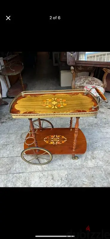 trolley bar italy ترولي عرباي انتيك ايطالية روعة خشب ماركتري