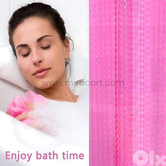 Textured 3D Shower Curtain – Realistic Water Cube Design, 180x180cm 4