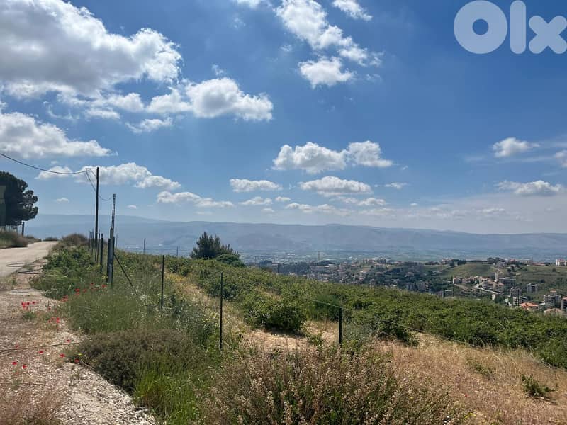 zahle dhour land 1300 sqm for sale panoramic view #6615 4