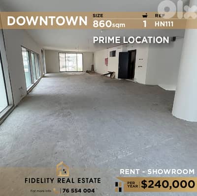 Showroom for rent in Downtown HN111 معرض للإيجار في وسط المدينة
