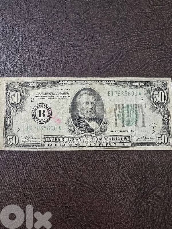 50 dollars 1934 C 0
