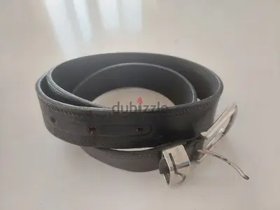 Black belt cow leather
