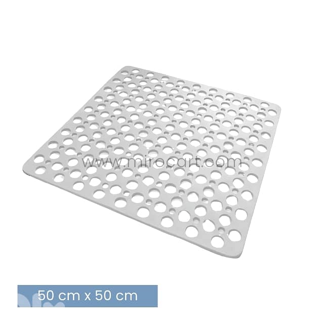Non-Slip Massage Bath Mat 50x50cm – Textured PVC with 160 Suction Cups 4