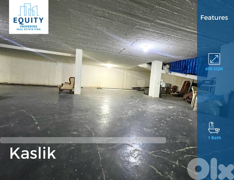 450 SQM Warehouse For Rent In Kaslik Prime Location #RK167558 0