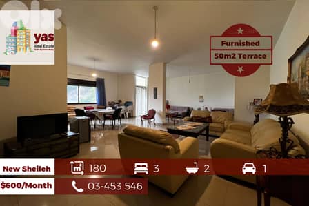 New Sheileh 180m2 | 50m2 Terrace | Furnished | Sea View | Calm | KS/IV