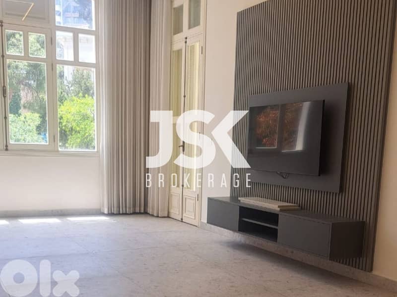 L17978-3-Bedroom Apartment For Rent in Ain Al Mraiseh, Ras Beirut 0