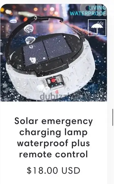 Solar lamp rechargeable