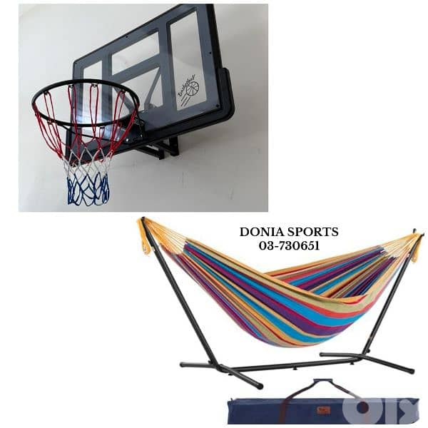 only 130$ for 2 items (hoop basketball board + hammock stand) 0