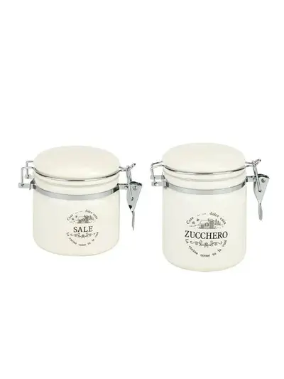 dolce casa sugar & salt ceramic jars