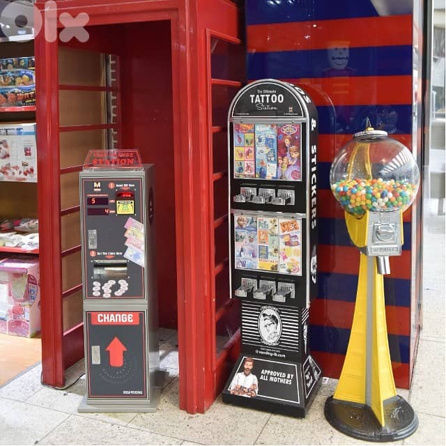 Tattoo & Stickers Vending Machine (6 Colomn) - Coin Operated 1