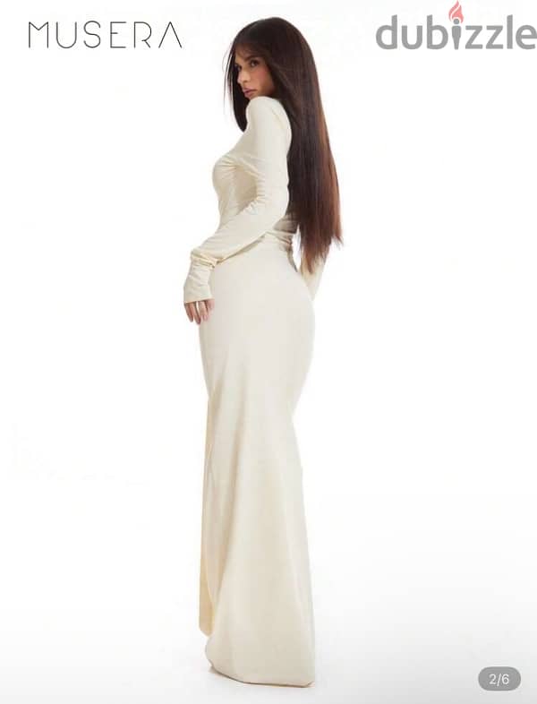musera apricot dress long sleeve 1