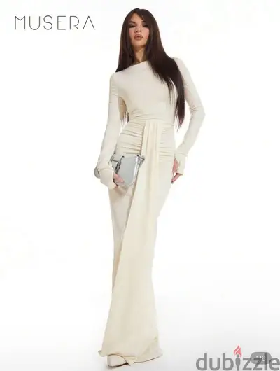 musera apricot dress long sleeve