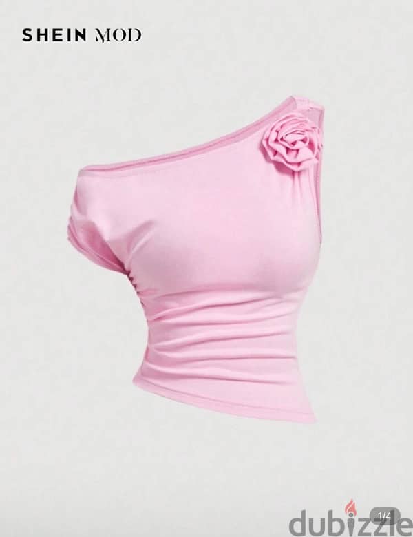 shein mod pink top 0