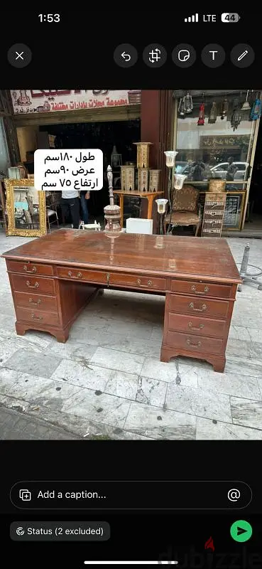 english desk 180cmمكتب انجليزي انتيك خشب جوز مسكر تصميم رائع حجم كبير english desk 180cmمكتب انجليزي انتيك خشب جوز مسكر تصميم رائع حجم كبير