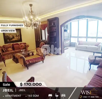 165 SQM fully furnished & decorated Apartment for SALE in Jbeil !