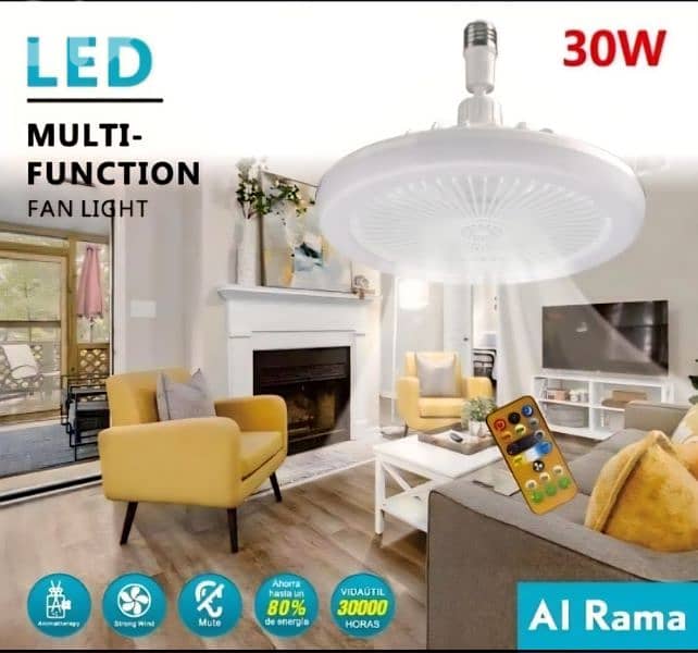 fan with led light and remote E27 0