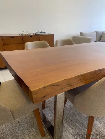 Wooden with stainless steel legs