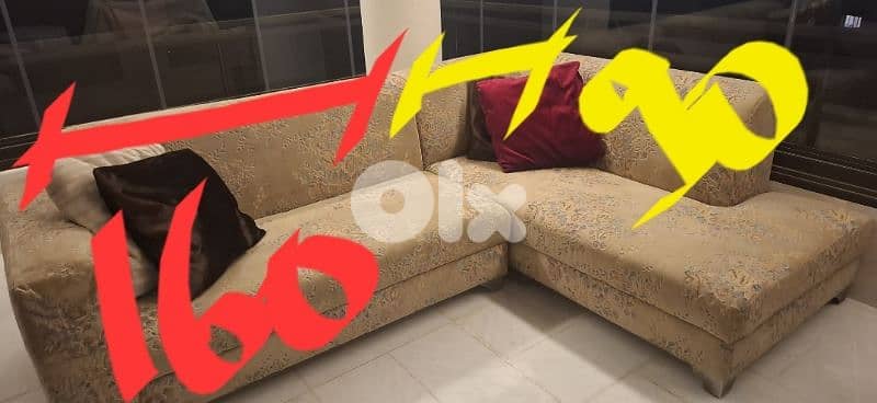 L shape sofa 250 cm×180 cm 7