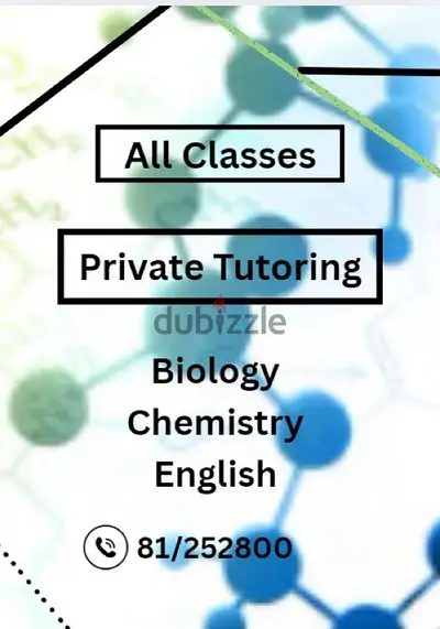 Tutor for Exams (Science, Biology, Chemistry, English) 20$/hr