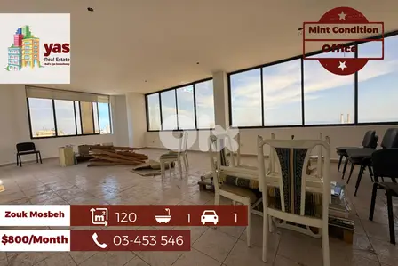 Zouk Mosbeh 120m2 | Office | Rent | Mint Condition | Active Street |EL