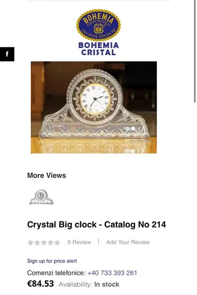 watch crystal Bohemia