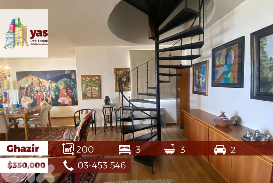 Ghazir200m2 | 40m2 Terrace | Excelent Condition | Open Sea View | PA | 0