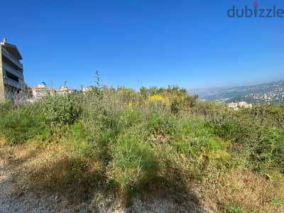 815 m2 land + open mountain view for sale in Ajaltoun - عجلتون