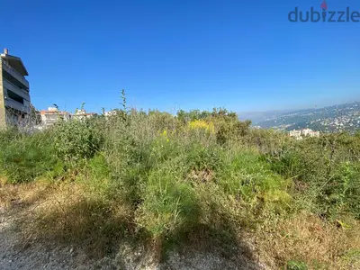 815 m2 land + open mountain view for sale in Ajaltoun - عجلتون