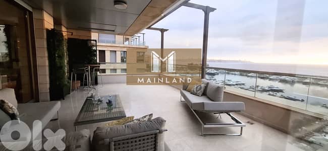 FULL SEAVIEW Modern Apartment with Terrace in Waterfront Dbaye | Sale