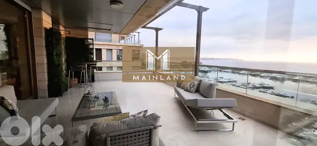 FULL SEAVIEW Modern Apartment with Terrace in Waterfront Dbaye | Sale