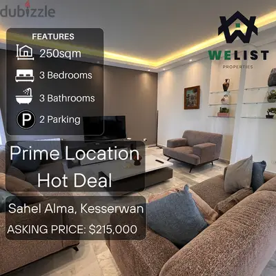 Apartment for sale in Sahel Alma - Jounieh شقة للبيع في ساحل علما
